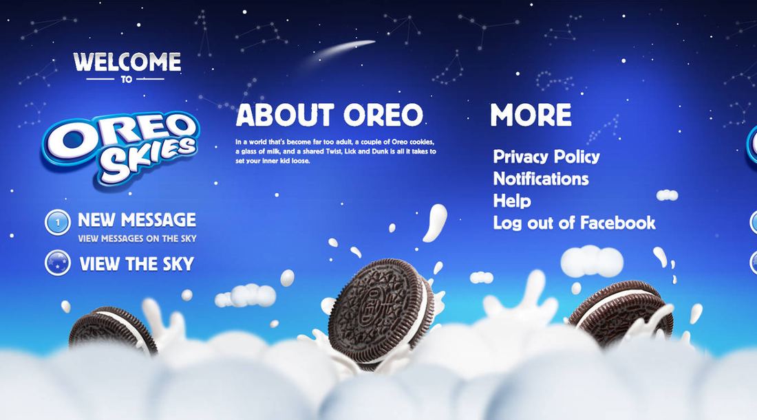 Oreo Skies Facebook campaign
